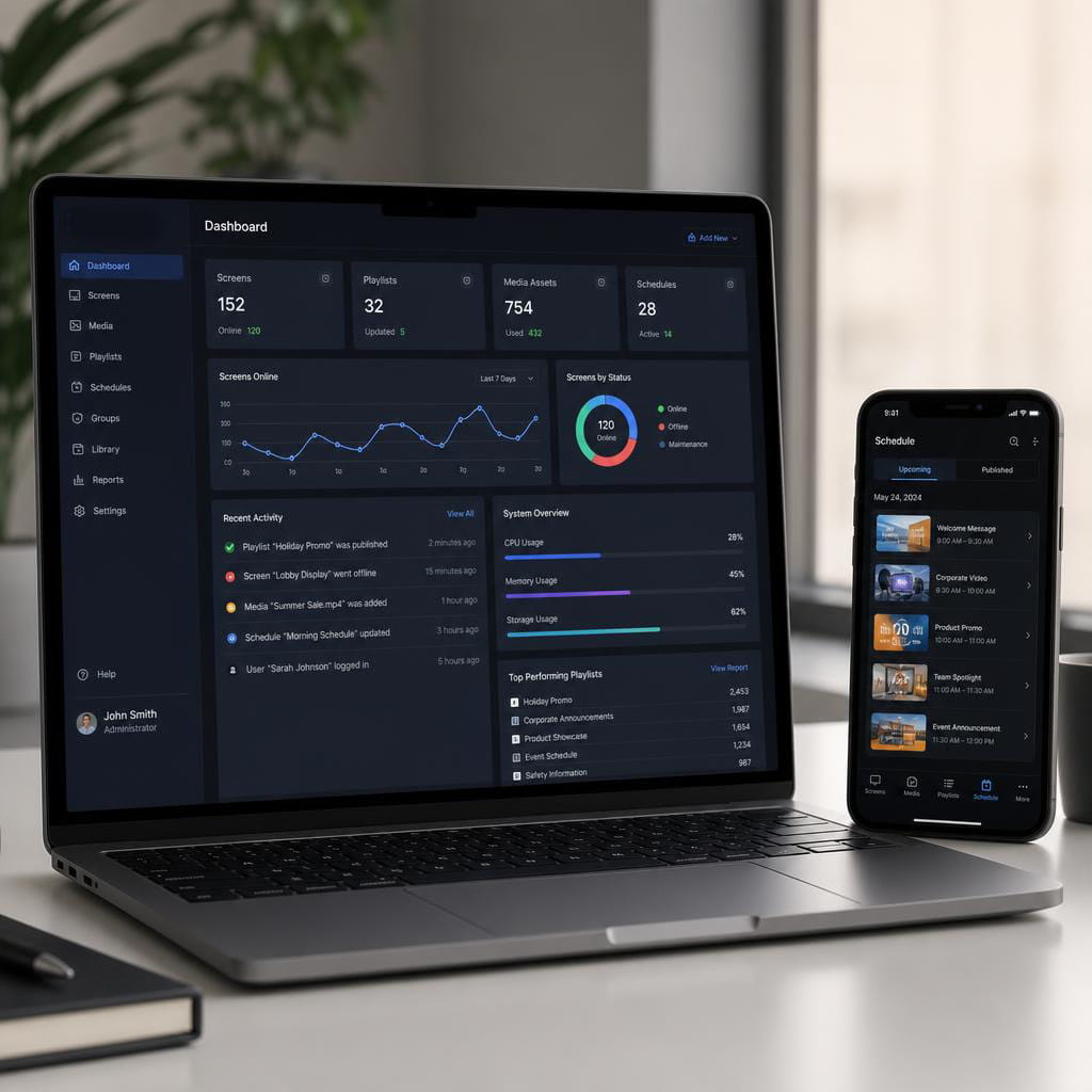 Screenaat CMS Dashboard